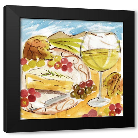 Tuscan Watercolor II Black Modern Wood Framed Art Print with Double Matting by Lyon, Rebecca