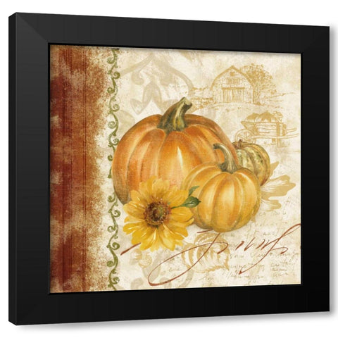 Harvest Time I Black Modern Wood Framed Art Print with Double Matting by Gladding, Pamela