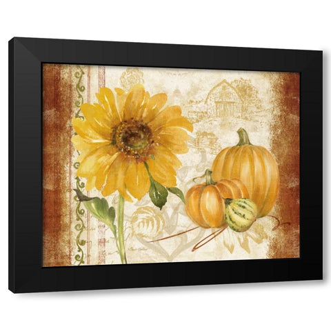 Harvest Time Landscape Black Modern Wood Framed Art Print by Gladding, Pamela