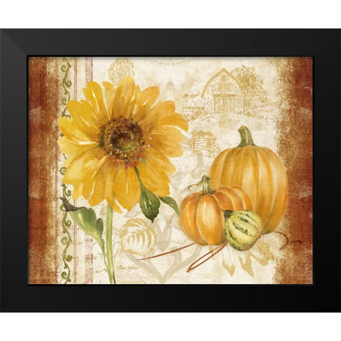 Harvest Time Landscape Black Modern Wood Framed Art Print by Gladding, Pamela