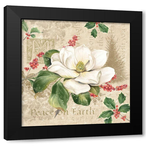 Christmas Trail II Black Modern Wood Framed Art Print with Double Matting by Gladding, Pamela