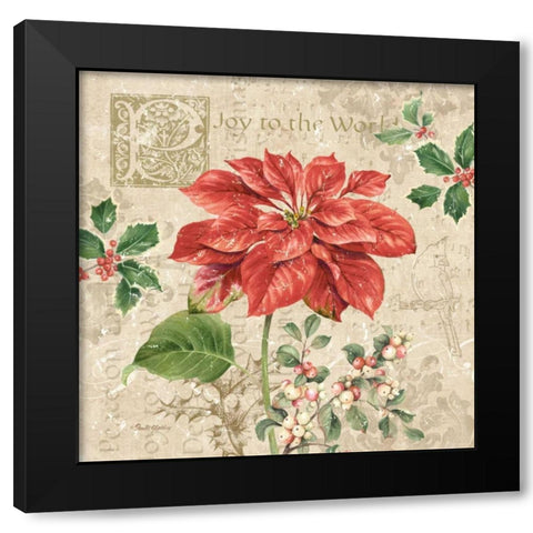 Christmas Trail IV Black Modern Wood Framed Art Print with Double Matting by Gladding, Pamela