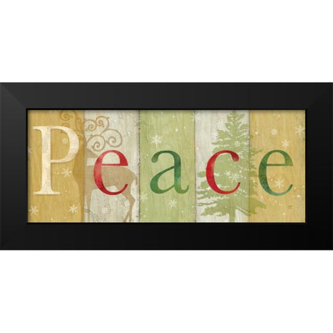 Peace Rustic Sign II Black Modern Wood Framed Art Print by Coulter, Cynthia