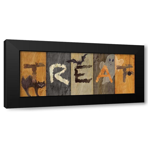 Halloween Treat Black Modern Wood Framed Art Print by Coulter, Cynthia