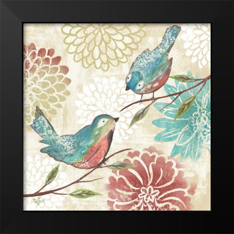 Elegant Chickadee Neutral II Black Modern Wood Framed Art Print by Lyon, Rebecca