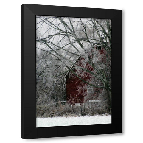 Sheltered Black Modern Wood Framed Art Print with Double Matting by Romita, Denise