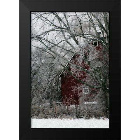Sheltered Black Modern Wood Framed Art Print by Romita, Denise