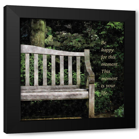 Quiet Place Black Modern Wood Framed Art Print with Double Matting by Romita, Denise