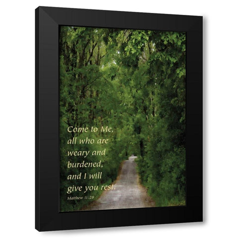 Through the Trees I Black Modern Wood Framed Art Print by Romita, Denise