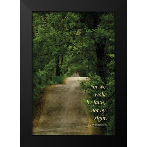 Through the Trees II Black Modern Wood Framed Art Print by Romita, Denise
