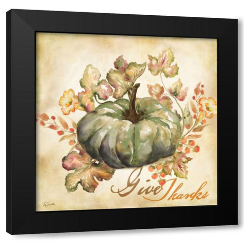 Watercolor Harvest I Black Modern Wood Framed Art Print with Double Matting by Tre Sorelle Studios