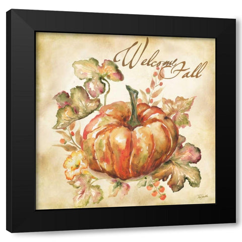 Watercolor Harvest IV Black Modern Wood Framed Art Print with Double Matting by Tre Sorelle Studios