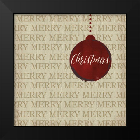 Christmas Ornaments I Black Modern Wood Framed Art Print by hartworks