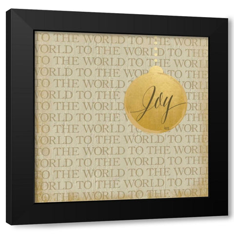 Christmas Ornaments II Black Modern Wood Framed Art Print with Double Matting by hartworks