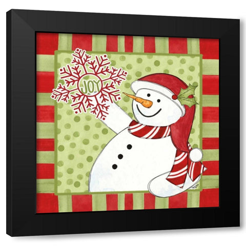 Sentimental Snowmen II Black Modern Wood Framed Art Print by Reed, Tara