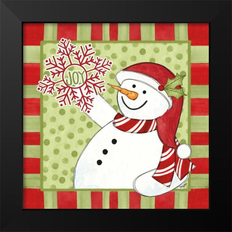 Sentimental Snowmen II Black Modern Wood Framed Art Print by Reed, Tara