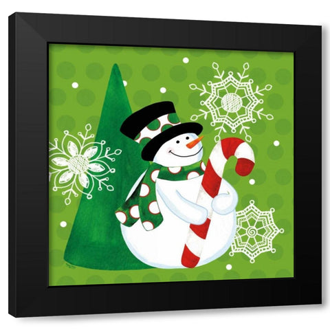 White Christmas Wishes I Black Modern Wood Framed Art Print with Double Matting by Reed, Tara