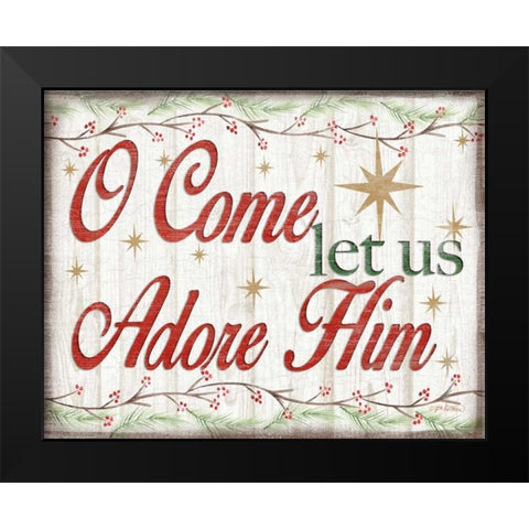 Adore Him Holy Night I Black Modern Wood Framed Art Print by Killeen, Jen