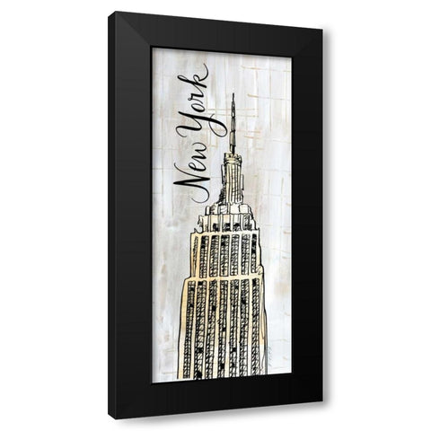 Around the World Panel IV Black Modern Wood Framed Art Print with Double Matting by Dundon, Caitlin
