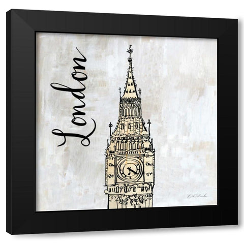 Around the World III Black Modern Wood Framed Art Print with Double Matting by Dundon, Caitlin