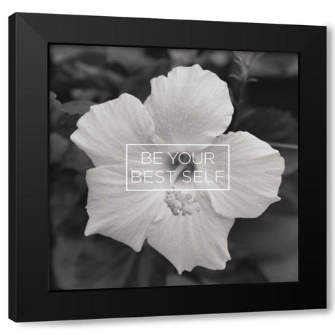 Say it in Black and White I Black Modern Wood Framed Art Print by Romita, Denise