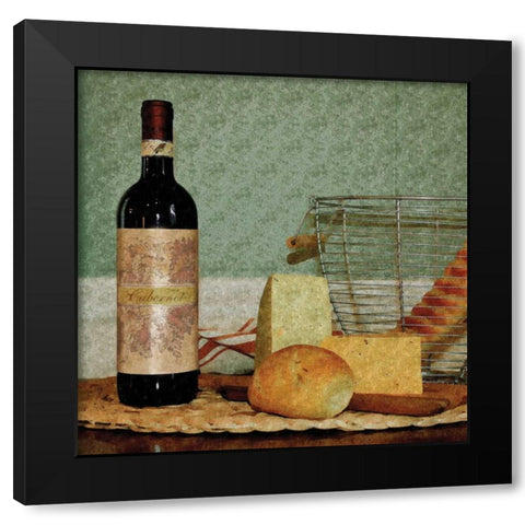 Country Wine I Black Modern Wood Framed Art Print by Romita, Denise
