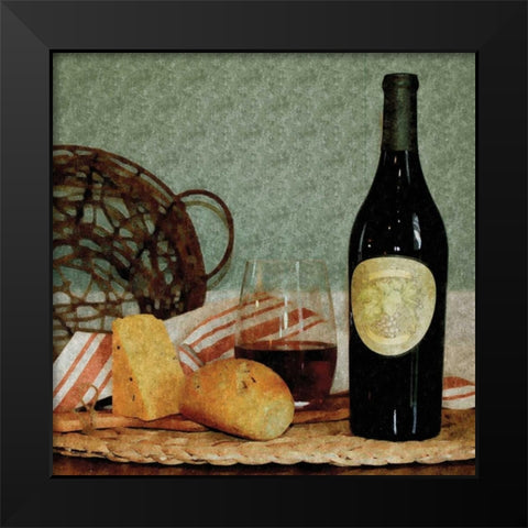 Country Wine II Black Modern Wood Framed Art Print by Romita, Denise