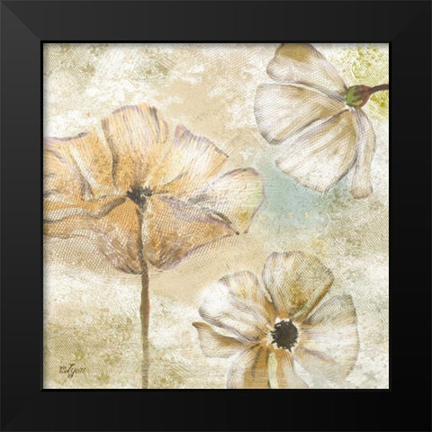 Poppy Passion Neutral I Black Modern Wood Framed Art Print by Lyon, Rebecca