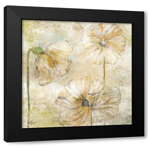 Poppy Passion Neutral II Black Modern Wood Framed Art Print by Lyon, Rebecca