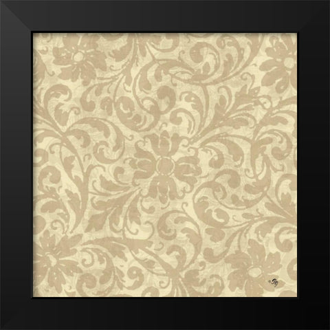 Neutral Pattern II Black Modern Wood Framed Art Print by Gladding, Pamela
