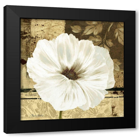 Poppies in Grey II Black Modern Wood Framed Art Print by Gladding, Pamela