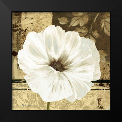 Poppies in Grey II Black Modern Wood Framed Art Print by Gladding, Pamela