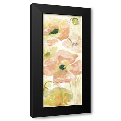 Watercolor Blush Panel I Black Modern Wood Framed Art Print by Tre Sorelle Studios