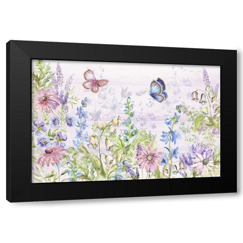 Butterfly  Trail I Black Modern Wood Framed Art Print with Double Matting by Tre Sorelle Studios