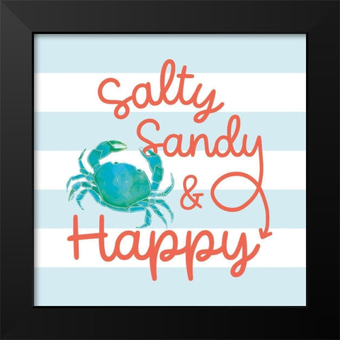 Coral Aqua VI Black Modern Wood Framed Art Print by Reed, Tara