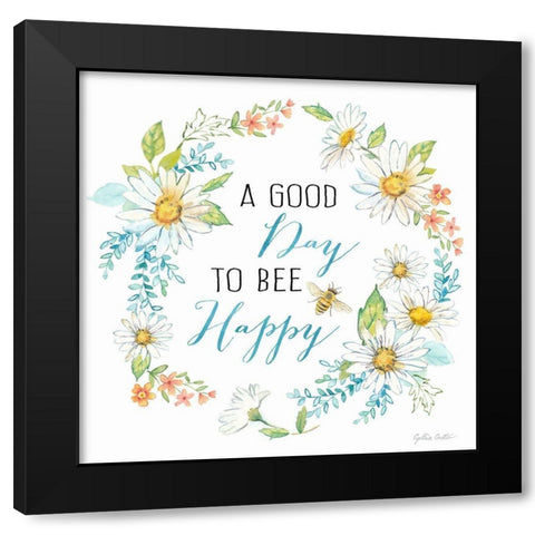 Daisy Days IV Black Modern Wood Framed Art Print by Coulter, Cynthia