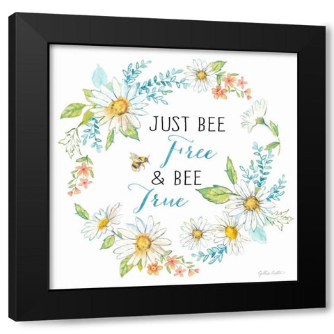 Daisy Days V Black Modern Wood Framed Art Print with Double Matting by Coulter, Cynthia