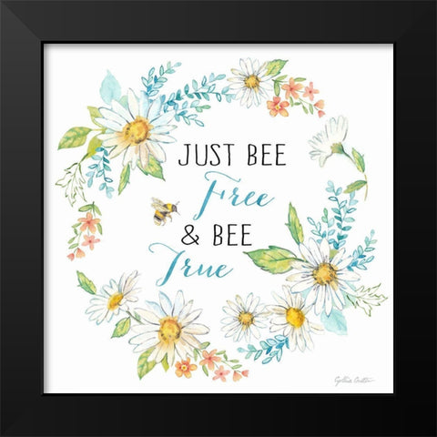 Daisy Days V Black Modern Wood Framed Art Print by Coulter, Cynthia