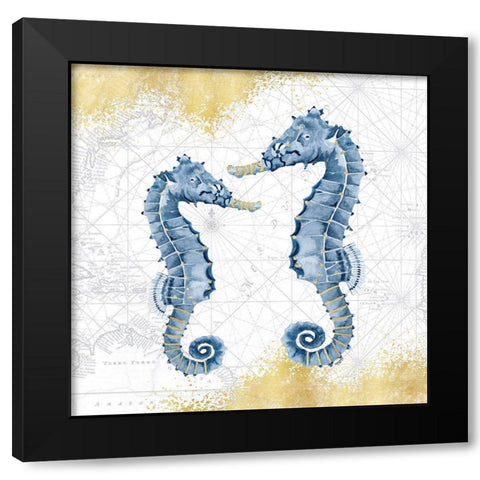 Deep  Blue Sea VIII White Gold Black Modern Wood Framed Art Print with Double Matting by Reed, Tara