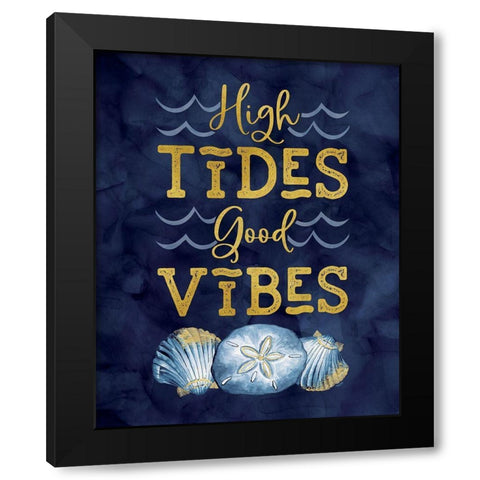 Deep  Blue Sea X on Navy Black Modern Wood Framed Art Print with Double Matting by Reed, Tara
