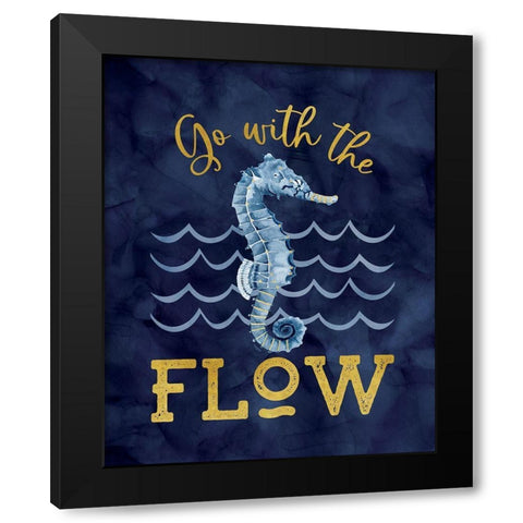 Deep  Blue Sea XII on Navy Black Modern Wood Framed Art Print with Double Matting by Reed, Tara