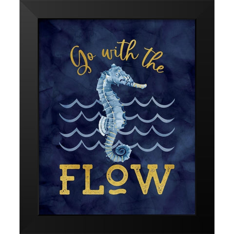 Deep  Blue Sea XII on Navy Black Modern Wood Framed Art Print by Reed, Tara