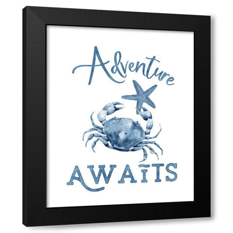 Deep  Blue Sea XIII on White Black Modern Wood Framed Art Print with Double Matting by Reed, Tara