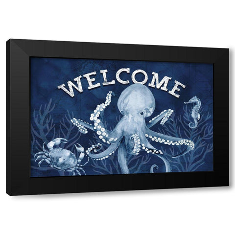 Deep  Blue Sea XV Black Modern Wood Framed Art Print with Double Matting by Reed, Tara