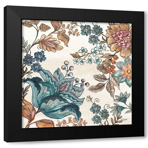 Garden  Vines II on White Black Modern Wood Framed Art Print by Tre Sorelle Studios