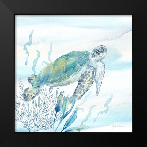 Great Blue Sea IV Black Modern Wood Framed Art Print by Coulter, Cynthia
