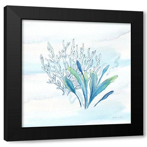 Great Blue Sea VI Black Modern Wood Framed Art Print with Double Matting by Coulter, Cynthia