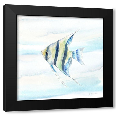 Great Blue Sea IX Black Modern Wood Framed Art Print with Double Matting by Coulter, Cynthia