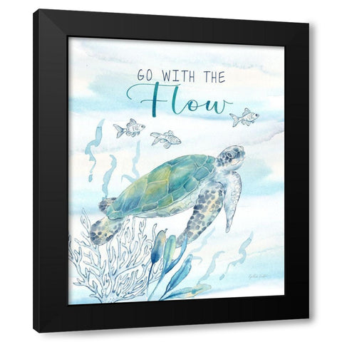 Great Blue Sea XVII Black Modern Wood Framed Art Print by Coulter, Cynthia
