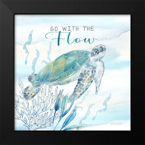 Great Blue Sea XXI Black Modern Wood Framed Art Print by Coulter, Cynthia